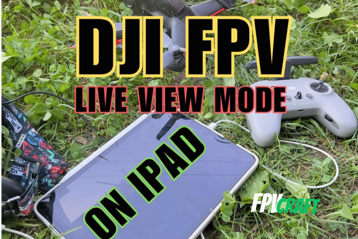 live view on iPad DJI FPV drone