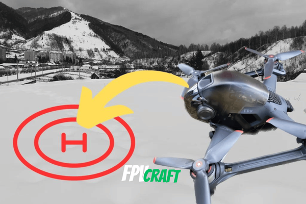 Flying FPV drones in snowy weather - illustration